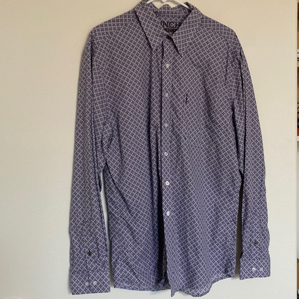 Mens Large Cinch Button Down Shirt